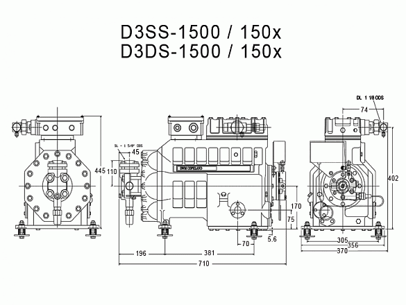 Компрессор «Copeland» D3DS-1500-AWM/D