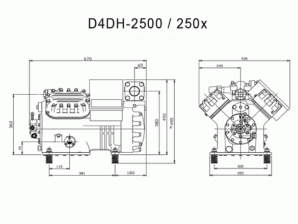 Компрессор «Copeland» D4DH-2500-AWM/D