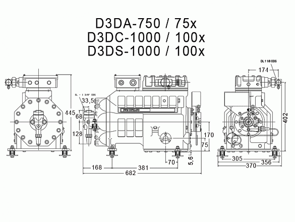 Компрессор «Copeland» D3DA-750-AWM/D