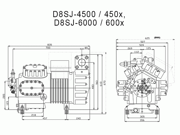Компрессор «Copeland» D8SJ-6000-AWM/D