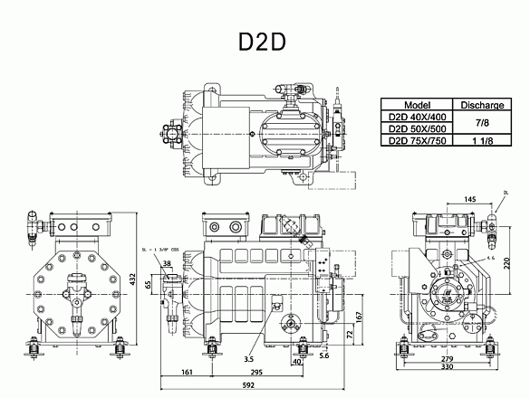 Компрессор «Copeland» D2DD-500-AWM/D