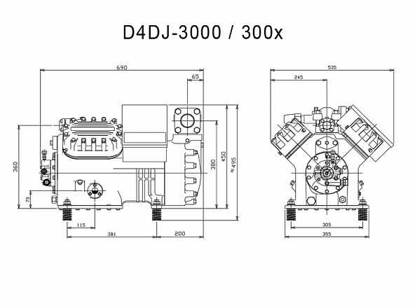 Компрессор «Copeland» D4DJ-3000-AWM/D
